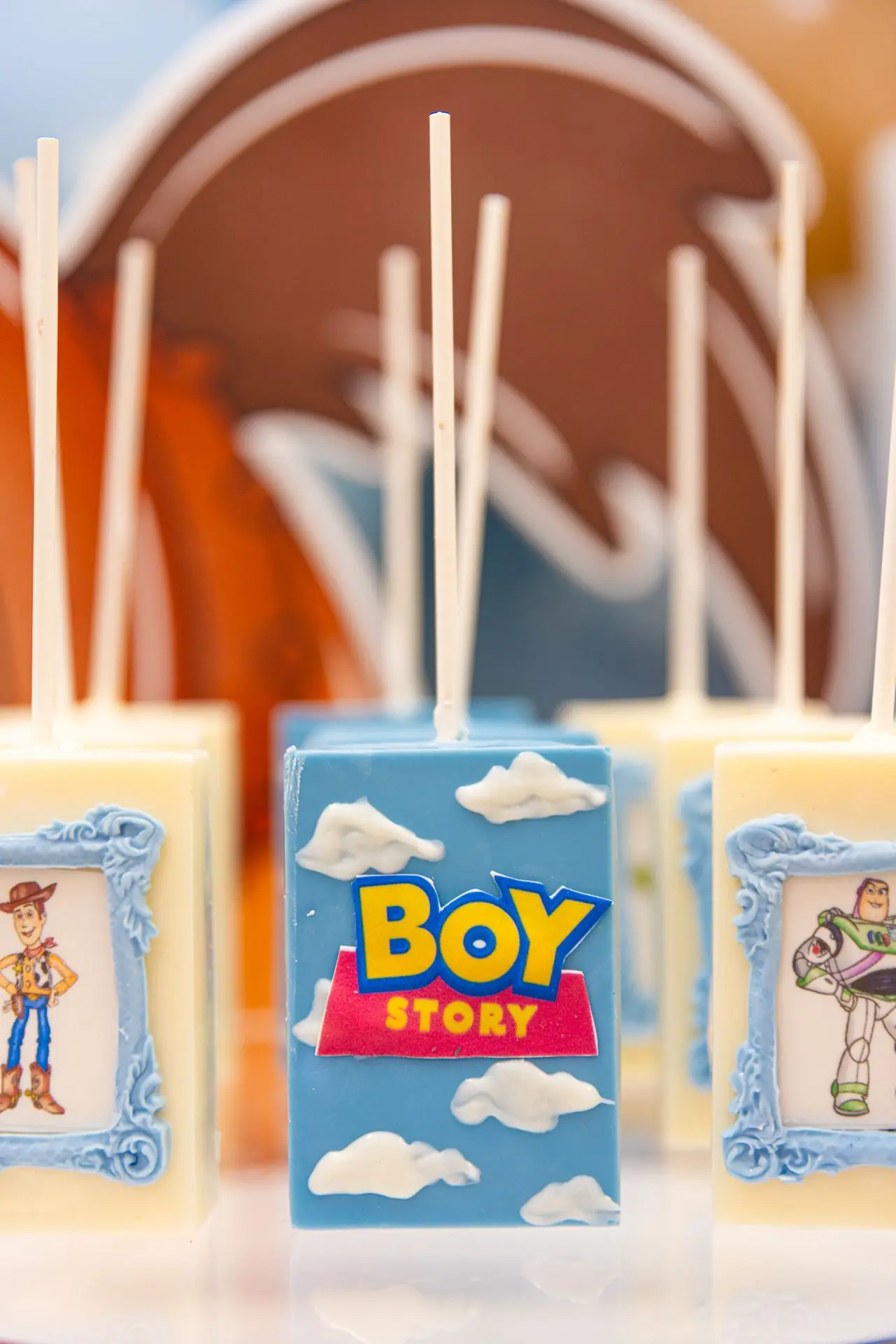 It's a boy story dessert display. Toy Story Baby Shower