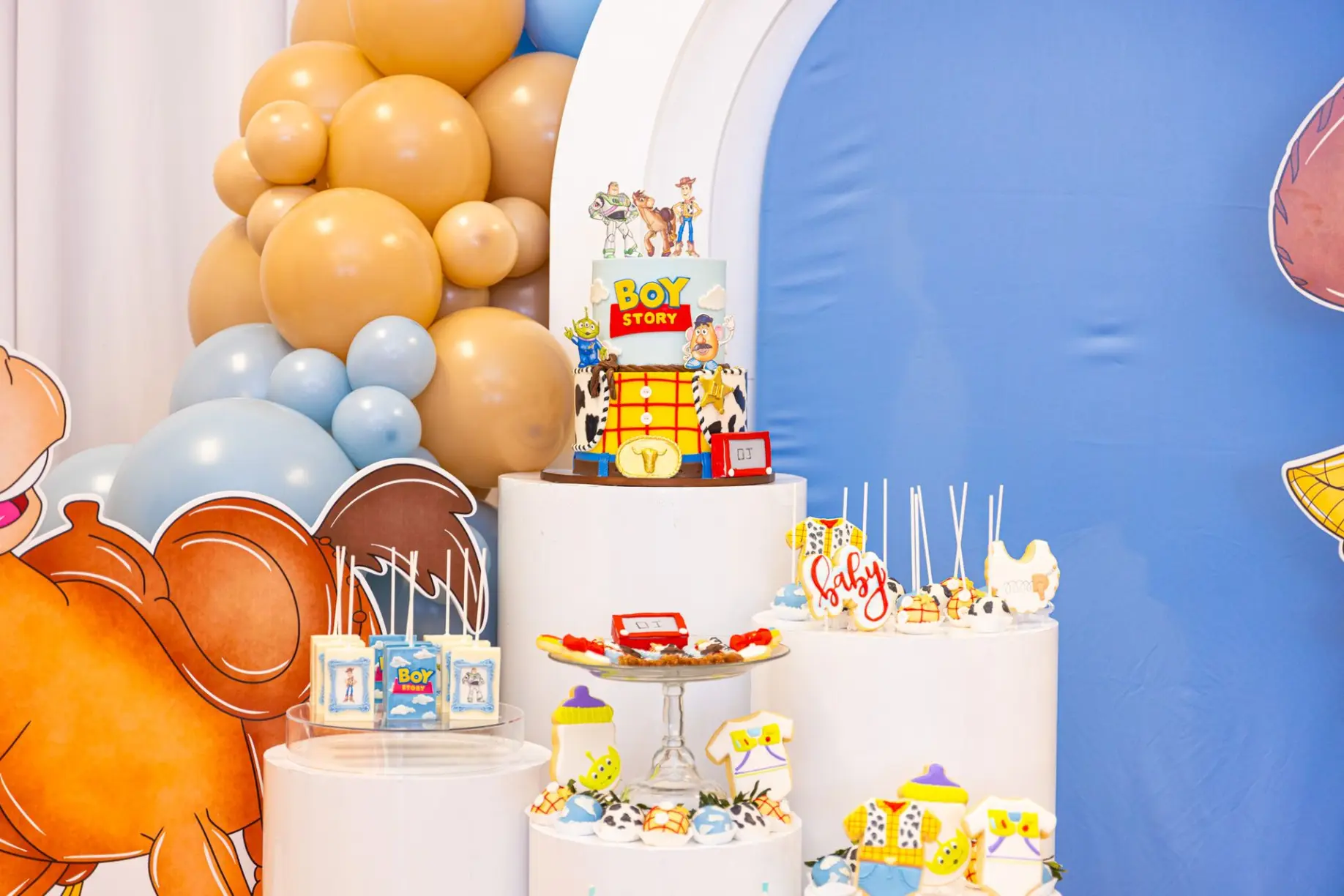Its a boy story dessert display. Toy Story Baby Shower