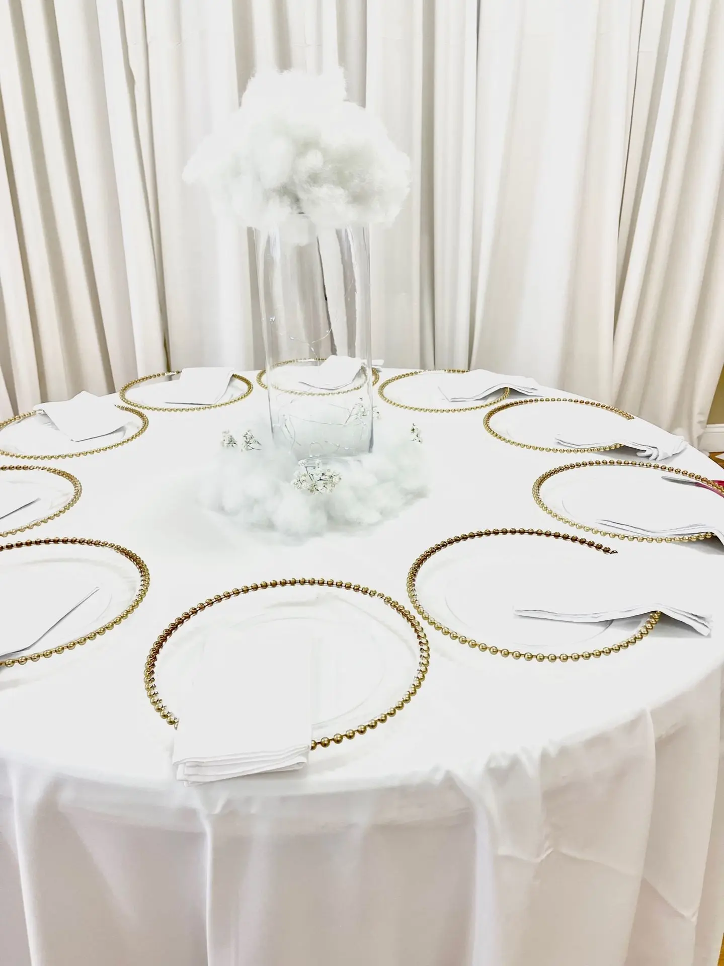 cloud baby shower tablescape