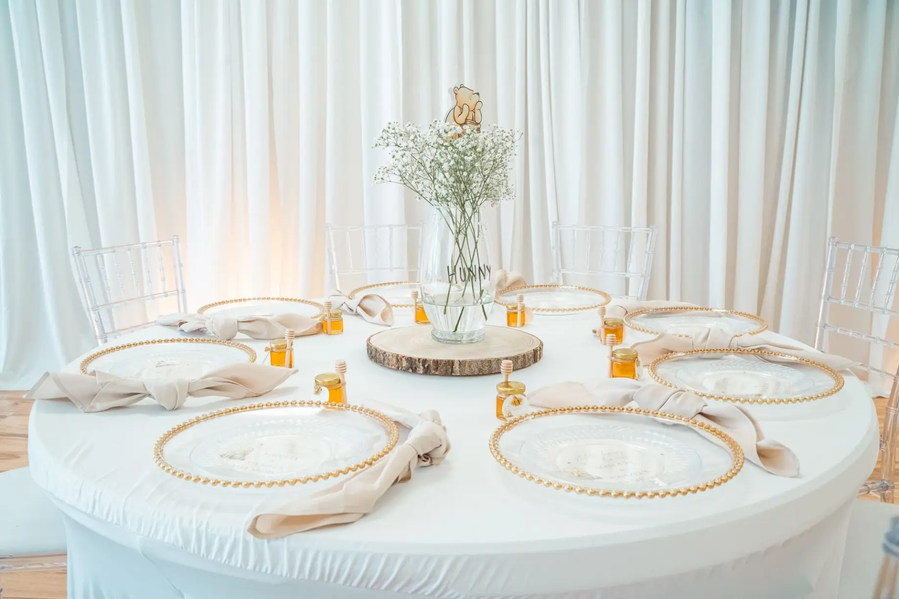 Winnie The Pooh Baby Shower  Guest Table