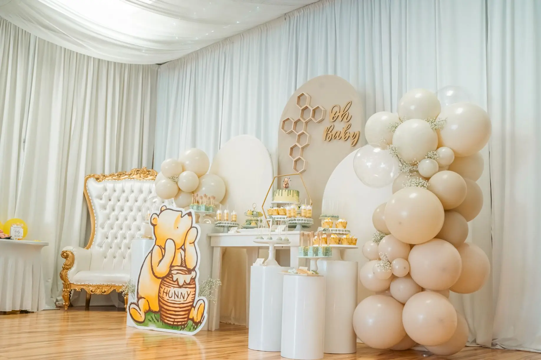 Winnie the pooh Baby Shower  Backdrop