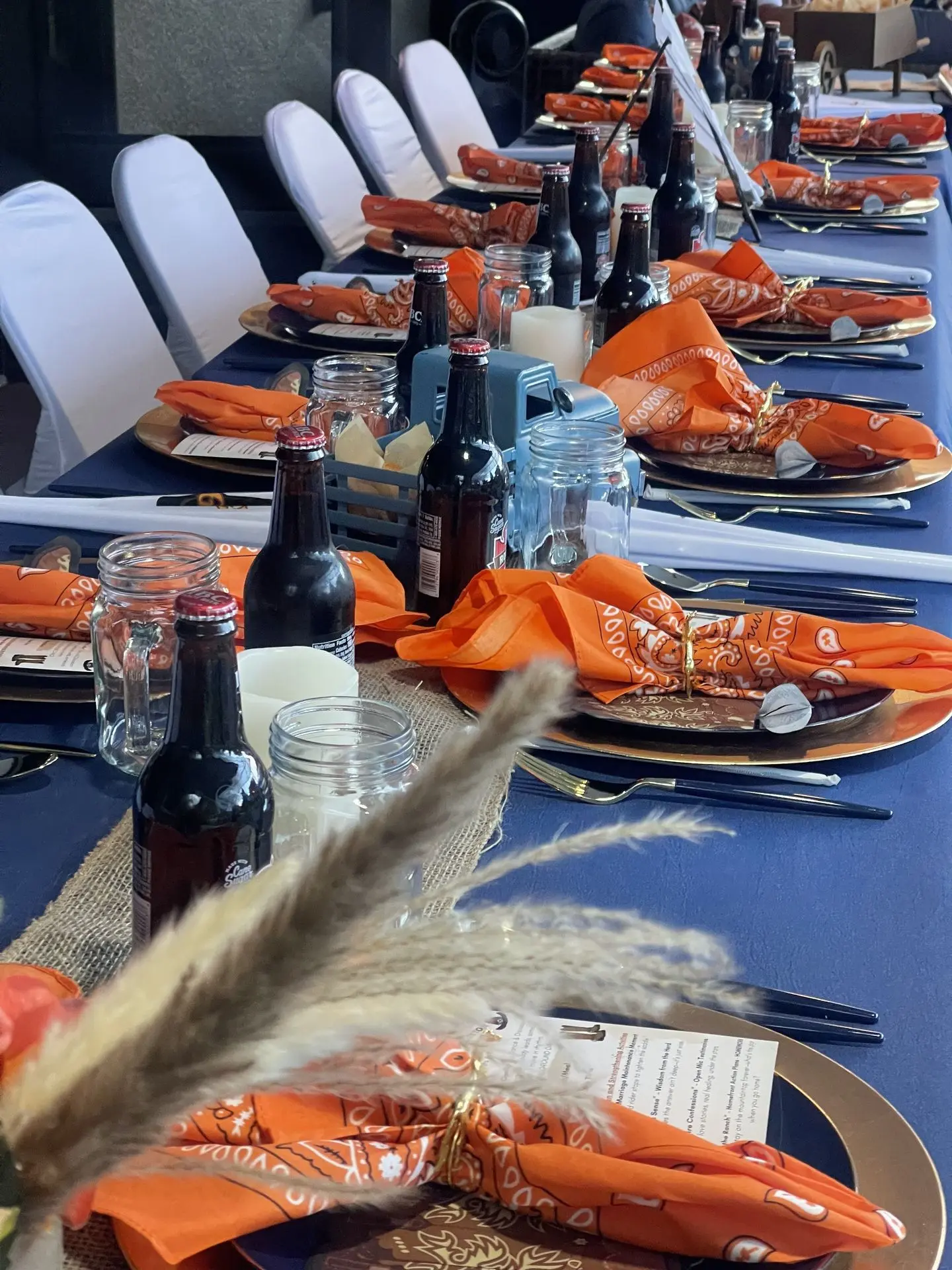 Boots on the ground Navy and Orange Theme Offsite