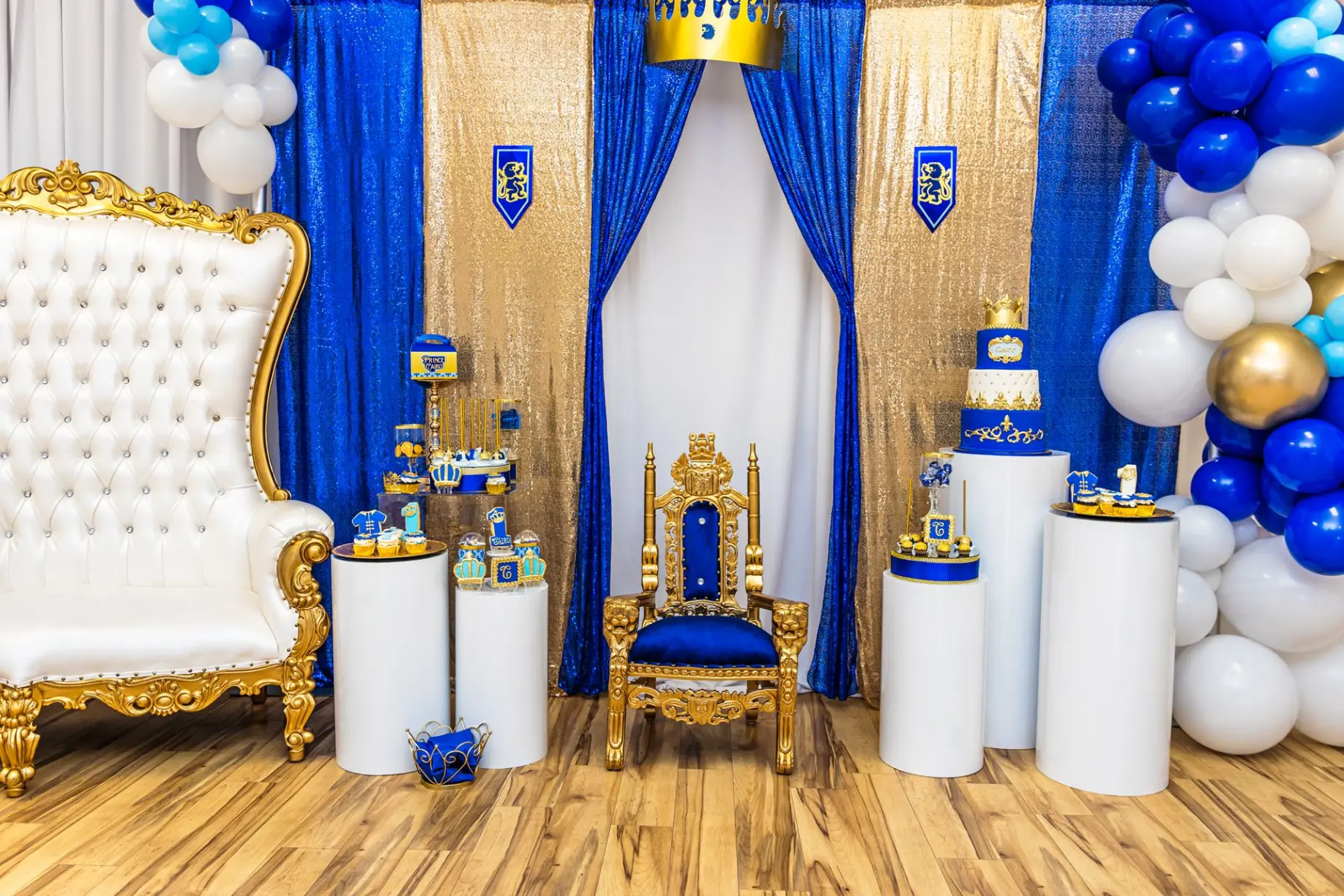 Royal First Birthday Backdrop