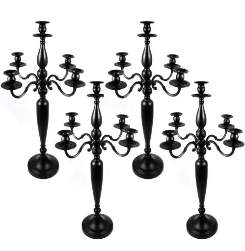 Centerpiece-Black Candelabras